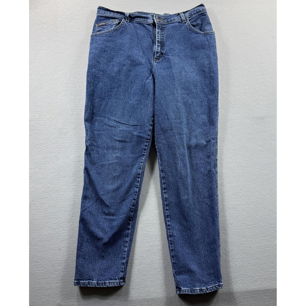 Riders By Lee Jeans Womens 18 Blue Medium Wash Relaxed Tapered Denim 34x30